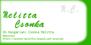 melitta csonka business card